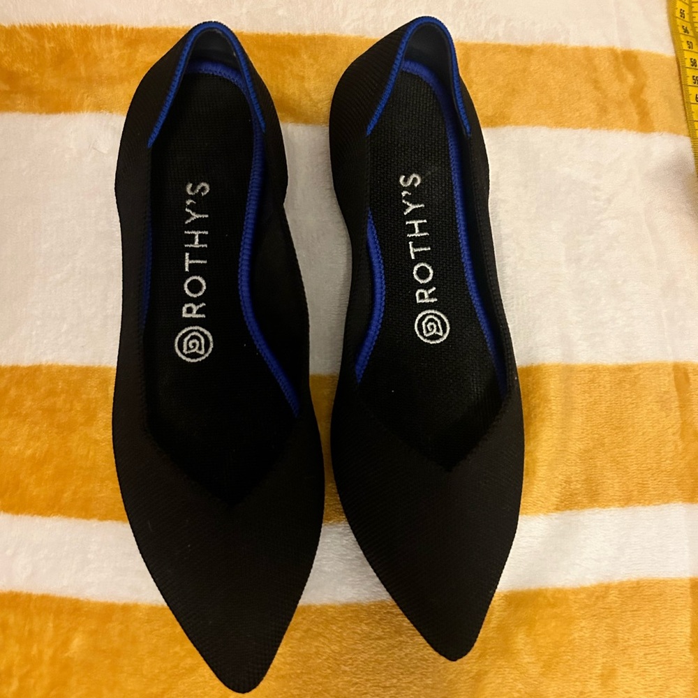 Rothy's Black and Blue Women's Flats